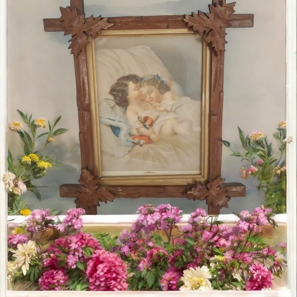 Antique ANCIENT BLACK FOREST ADIRONDACK NUT, Tramp Art, from the 1870, 1940s. - Picture 5 of 16